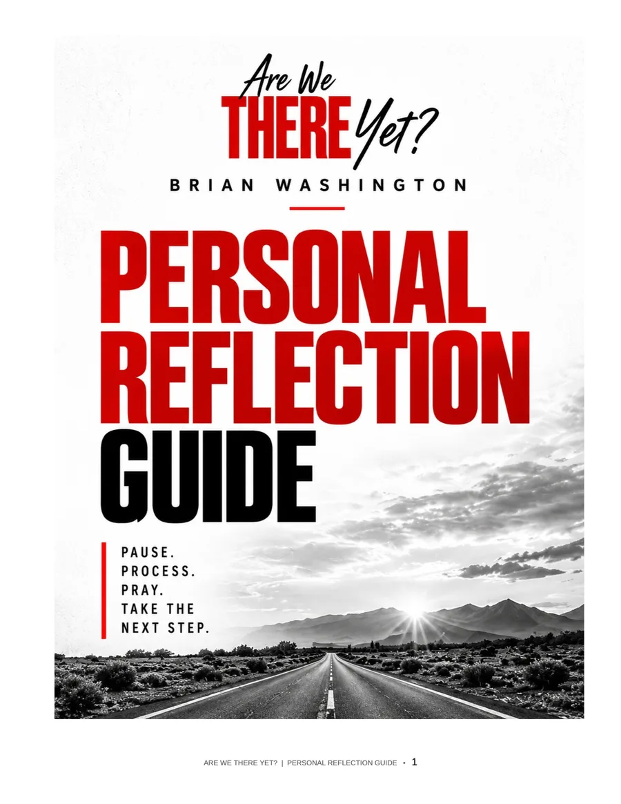 Personal Reflection Guide cover for Are We There Yet?
